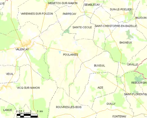 Detailkaart van de gemeente