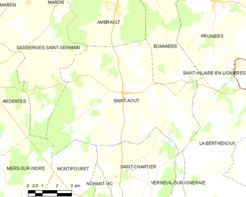 Detailkaart van de gemeente