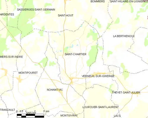 Detailkaart van de gemeente