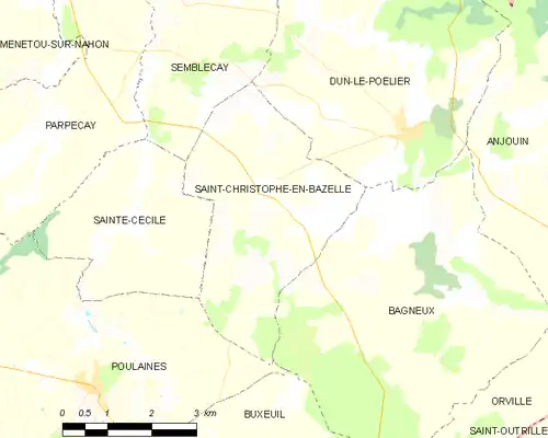 Detailkaart van de gemeente