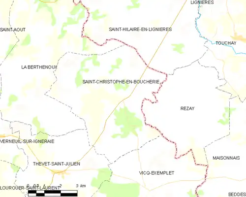 Detailkaart van de gemeente