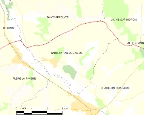 Detailkaart van de gemeente