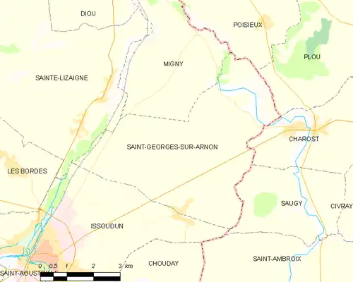 Detailkaart van de gemeente