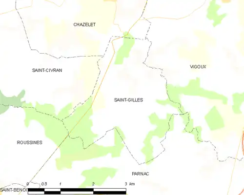 Detailkaart van de gemeente