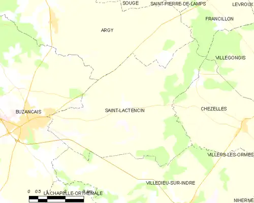 Detailkaart van de gemeente