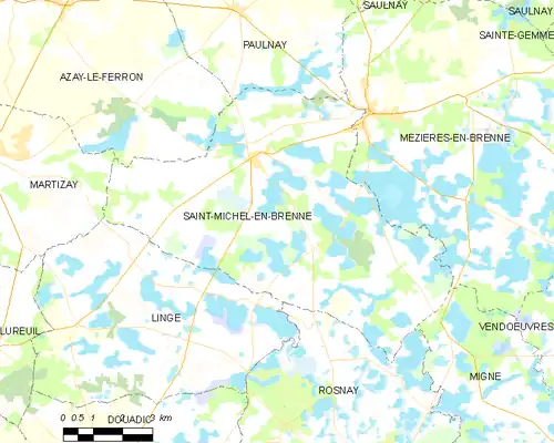 Detailkaart van de gemeente