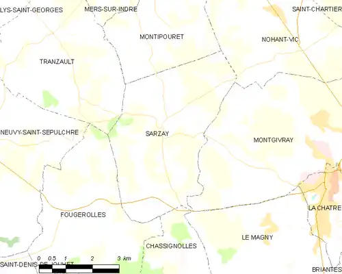 Detailkaart van de gemeente