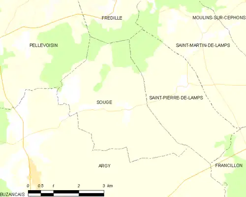 Detailkaart van de gemeente