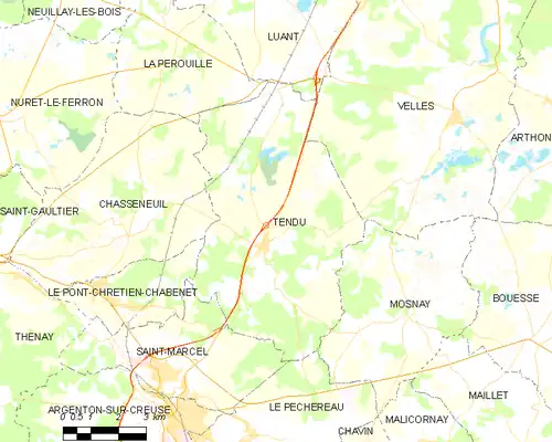 Detailkaart van de gemeente