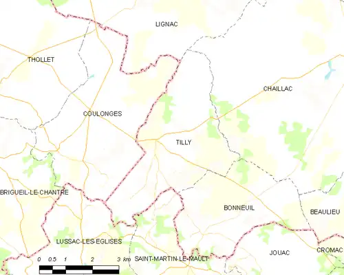 Detailkaart van de gemeente