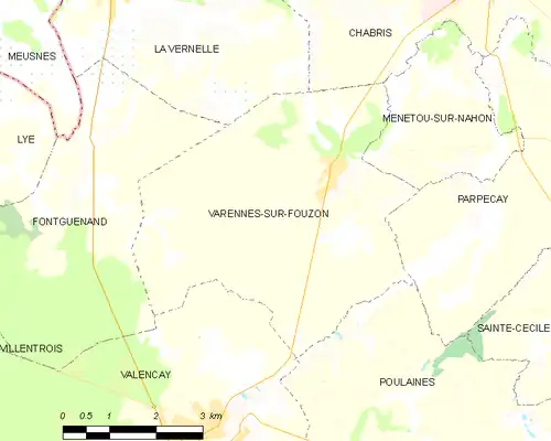 Detailkaart van de gemeente