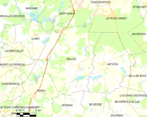 Detailkaart van de gemeente