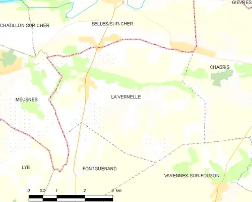 Detailkaart van de gemeente