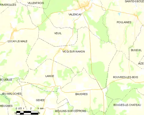 Detailkaart van de gemeente