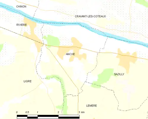 Detailkaart van de gemeente