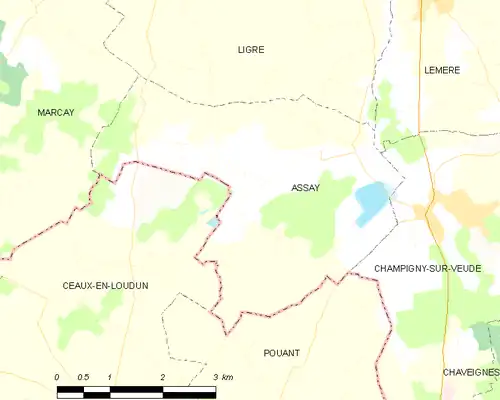 Detailkaart van de gemeente