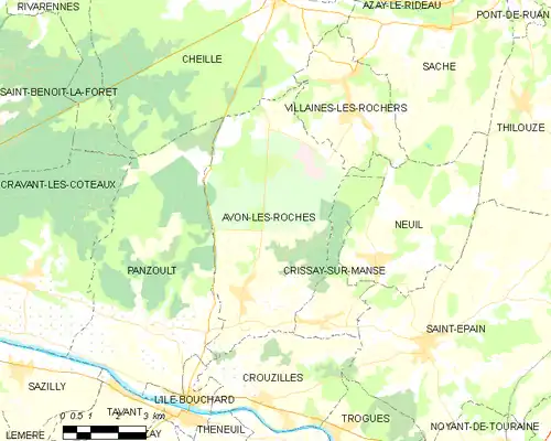 Detailkaart van de gemeente