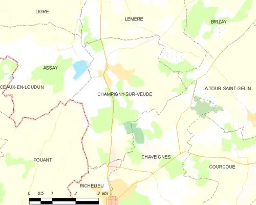 Detailkaart van de gemeente