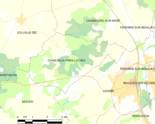 Detailkaart van de gemeente