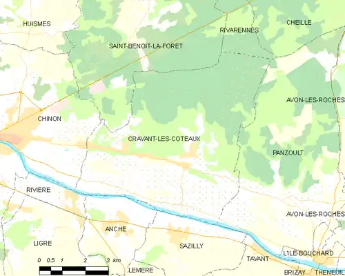 Detailkaart van de gemeente