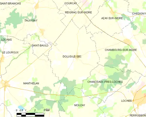 Detailkaart van de gemeente