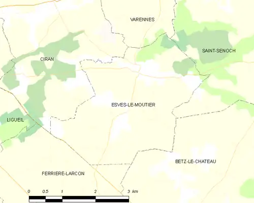 Detailkaart van de gemeente