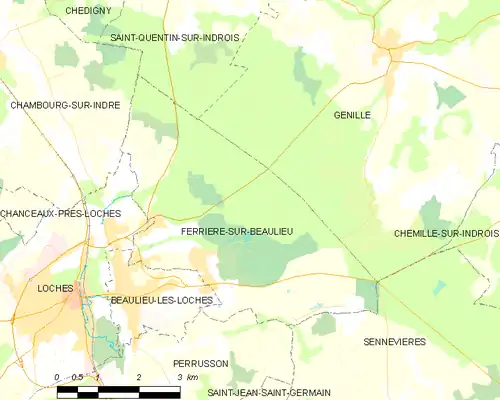 Detailkaart van de gemeente