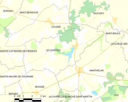 Detailkaart van de gemeente