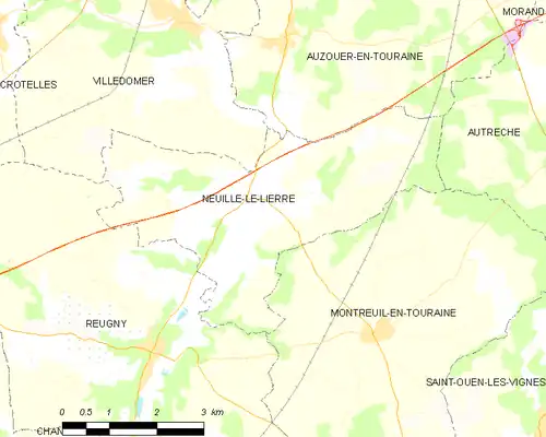 Detailkaart van de gemeente