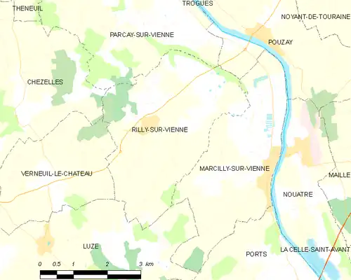 Detailkaart van de gemeente