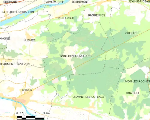 Detailkaart van de gemeente