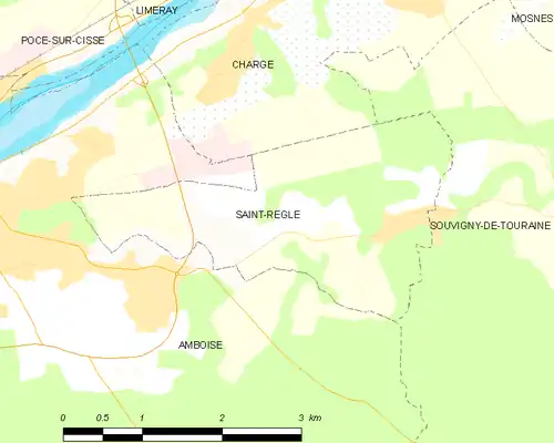 Detailkaart van de gemeente