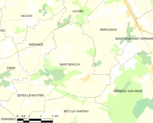 Detailkaart van de gemeente