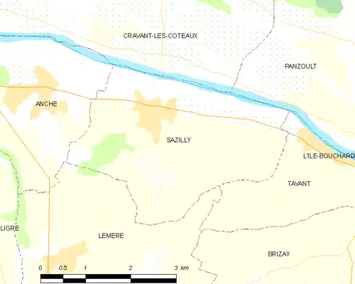 Detailkaart van de gemeente