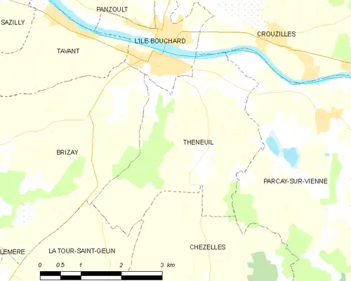 Detailkaart van de gemeente