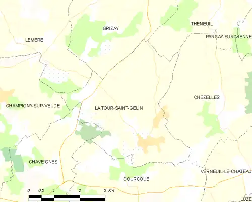 Detailkaart van de gemeente