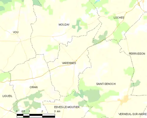 Detailkaart van de gemeente