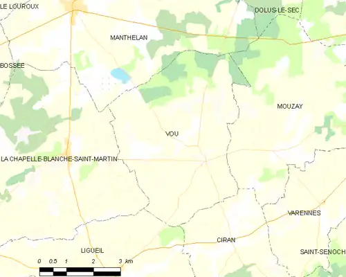 Detailkaart van de gemeente