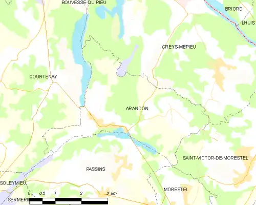 Detailkaart van de gemeente