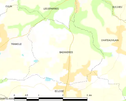 Detailkaart van de gemeente