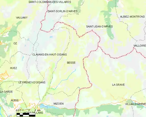 Detailkaart van de gemeente