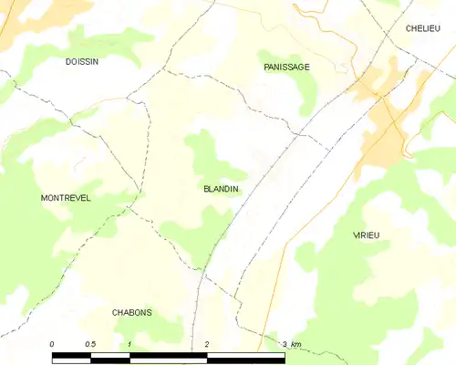 Detailkaart van de gemeente