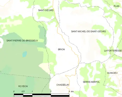 Detailkaart van de gemeente