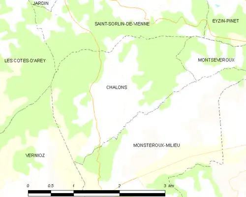 Detailkaart van de gemeente