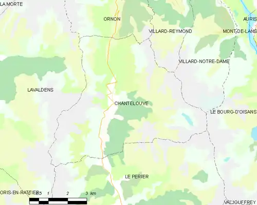 Detailkaart van de gemeente