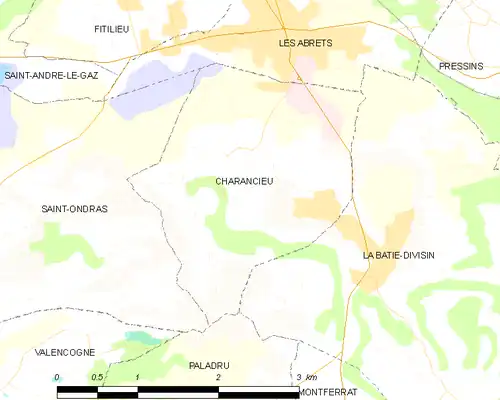 Detailkaart van de gemeente
