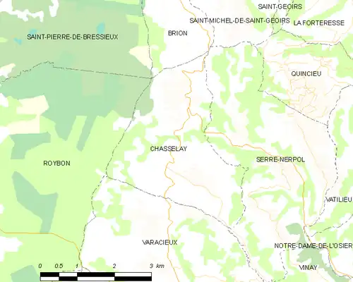 Detailkaart van de gemeente