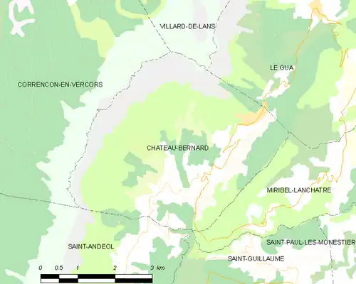 Detailkaart van de gemeente