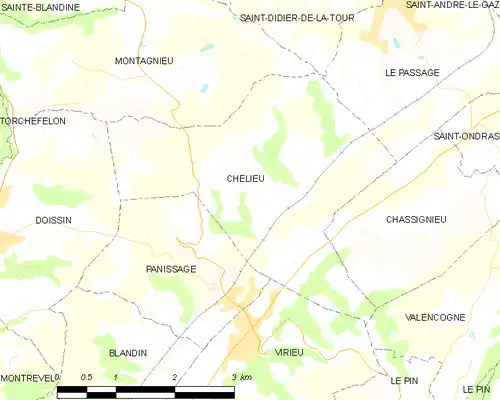 Detailkaart van de gemeente