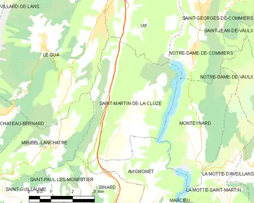 Detailkaart van de gemeente